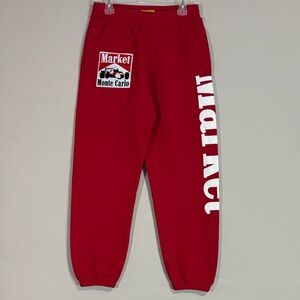 Market Monte Carlo Logo Jogger Sweatpants Red Size L Streetwear